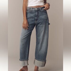 Pilcro The Kayden high rise barrel jeans blue sands wash